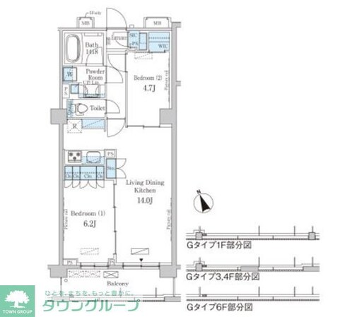 パークアクシス駒込HILLTOPの物件間取画像